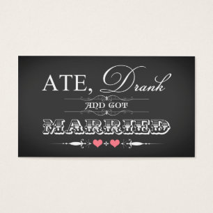 Vintage Chalkboard Style Wedding Favor Tag