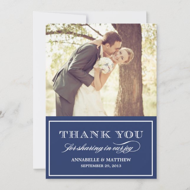 Vintage Chalkboard Thank You Card (Front)