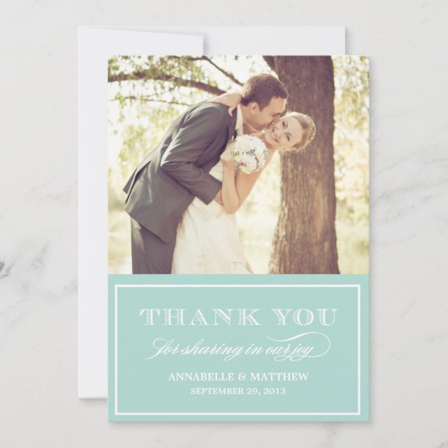 Vintage Chalkboard Thank You Card (Front)