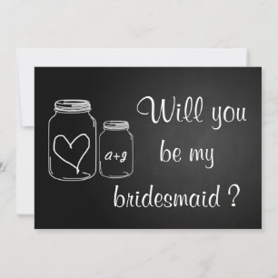 Vintage Chalkboard Will You Be My Bridesmaid ? Invitation