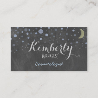 Vintage Chalkboard with Stars and Moon Business Card