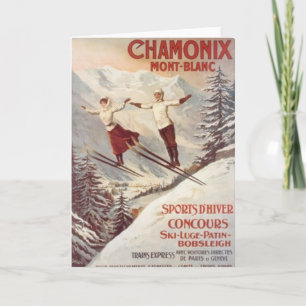 Vintage Chamonix, Mont-Blanc, France - Card