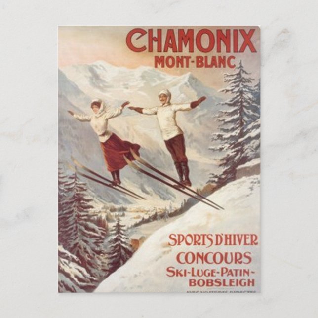 Vintage Chamonix, Mont-Blanc, France - Postcard (Front)