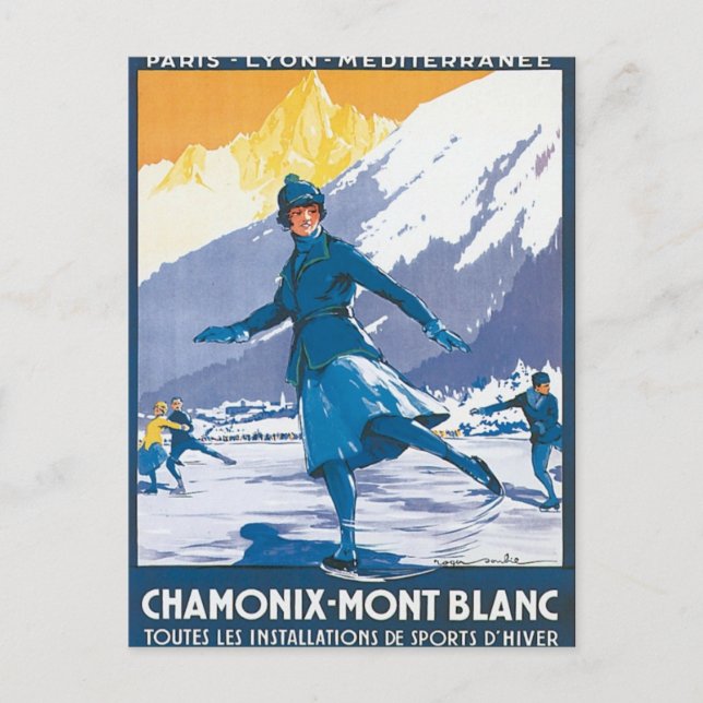 Vintage Chamonix Mont Blanc Postcard (Front)