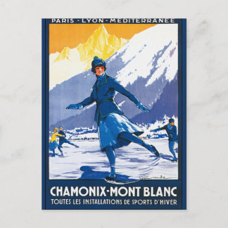 Vintage Chamonix - Mont Blanc Poster Postcard