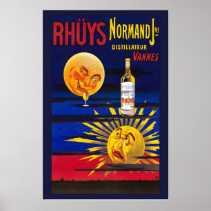 Vintage Champagne Wine Bottle Drink Kitchen Art Poster