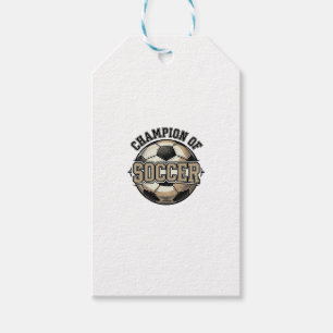 Vintage Champion of Soccer Ball Shirt Design_1 Gift Tags