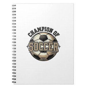 Vintage Champion of Soccer Ball Shirt Design_1 Notebook