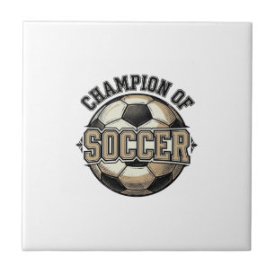Vintage Champion of Soccer Ball Shirt Design_1 Tile