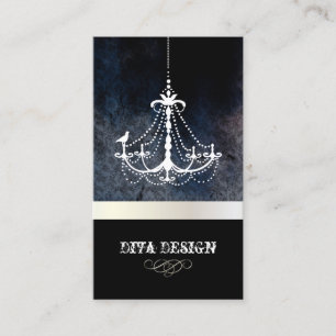 Vintage Chandelier + Baroque Background Business Card