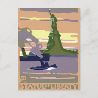 Vintage Change of Address, Statue of Liberty NYC Announcement Postcard
