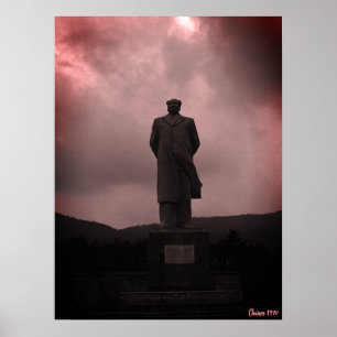 Vintage Changsha Mao Tse Tung statue Poster