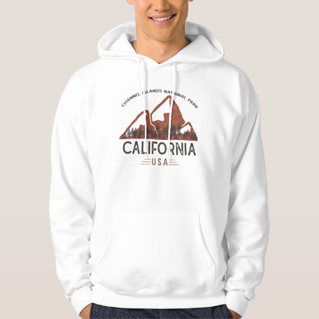Vintage Channel Islands National Park California Hoodie (Front)