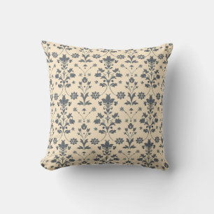 Vintage Charcoal Floral Princesscore Cushion