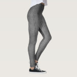 Vintage Charcoal Grey Black Pinstripe Pattern Leggings<br><div class="desc">This design features a vintage pattern of black pinstripes on a charcoal grey background.</div>