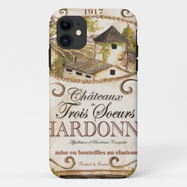 Vintage Chardonnay Label Case-Mate iPhone Case (Back)