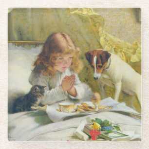 Vintage Charles Burton Barber Suspense Glass Coaster