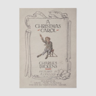 Vintage Charles Dickens A Christmas Carol Tissue Tissue Paper