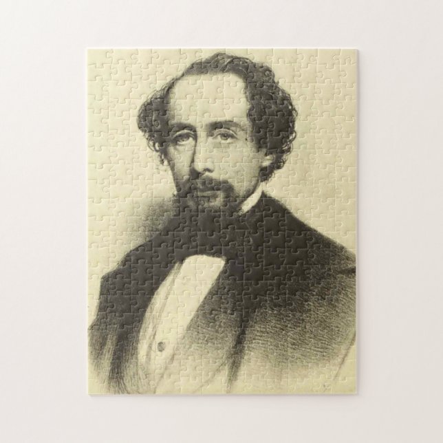 Vintage Charles Dickens Portrait Jigsaw Puzzle (Vertical)