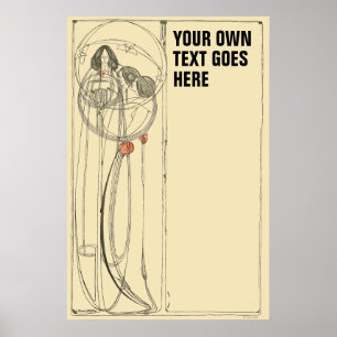 Vintage Charles Rennie Mackintosh Template Poster