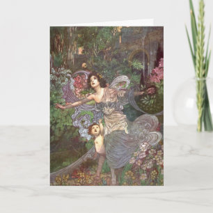 Vintage Charles Robinson The Sensitive Plant Card