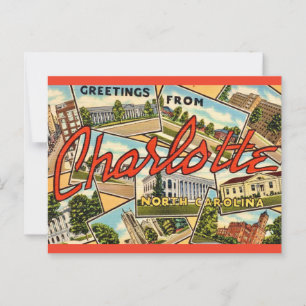 Vintage Charlotte NC Postcard