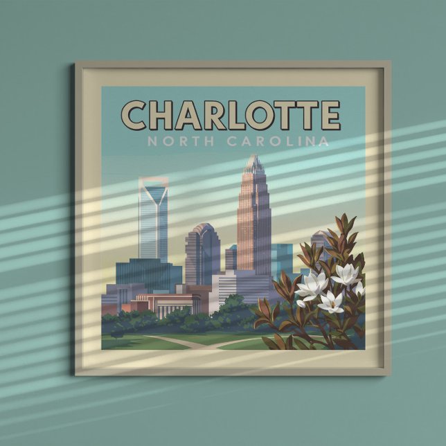 Vintage Charlotte North Carolina Poster (Creator Uploaded)