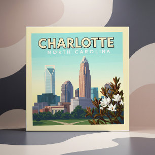 Vintage Charlotte North Carolina Tile