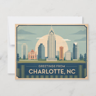 Vintage Charlotte Postcard Greetings from