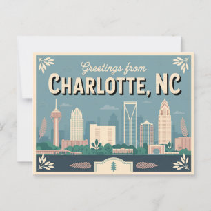 Vintage Charlotte Postcard Greetings from