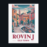Vintage Charm: Old Tower of Rovinj Postcard<br><div class="desc">Capture the timeless allure of Rovinj with this vintage-inspired postcard featuring the iconic Old Tower. Perfect for sending greetings from this picturesque Croatian town or for framing as a keepsake. Transport yourself to the Adriatic coast with every glance</div>