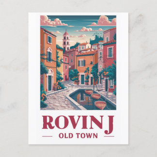 Vintage Charm: Old Tower of Rovinj Postcard