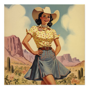 Vintage Charm on the Prairie: Wild West Whispers Poster