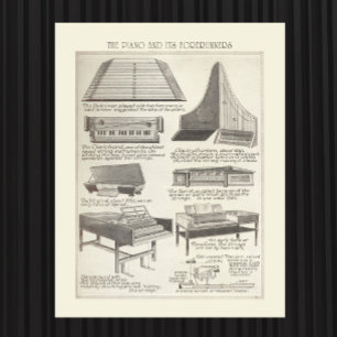 Vintage chart of the Piano