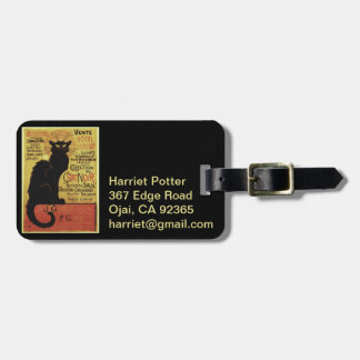 Vintage Chat Noir, Vente Hôtel Drouot Steinlen Luggage Tag