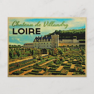 Vintage Chateau de Villandry Loire Postcard