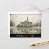 Vintage Château de Vizille France Landscape Art 