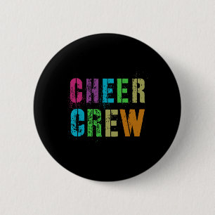 Vintage Cheer Crew Cheerleading Team Cheerleader S 6 Cm Round Badge