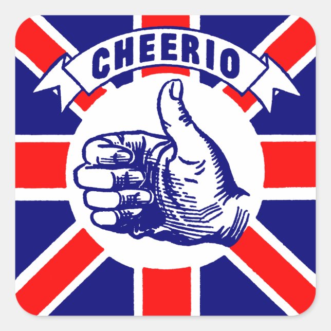 Vintage Cheerio Square Sticker (Front)