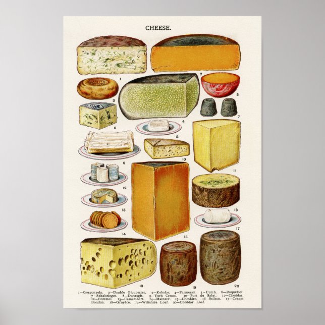 Vintage Cheese Wall Art (Front)