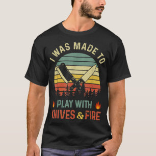 Vintage Chef Design For Men Women Knives Play Cook T-Shirt