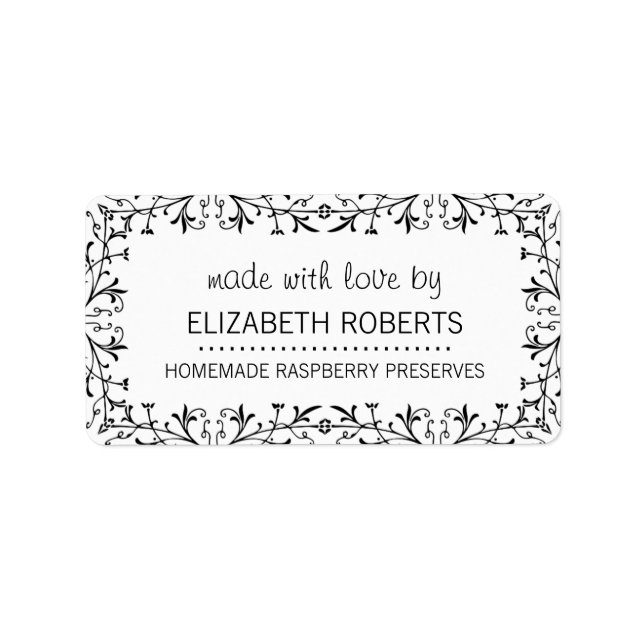 Vintage Chef Homemade Canning Baking Label (Front)