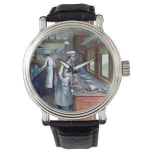 Vintage Chef - Sous-Chef  Illustration Wrist Watch