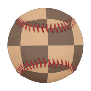 Vintage Chequered in Warm Browns Baseball