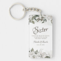 Vintage Cherish White Floral To the Sister Quote