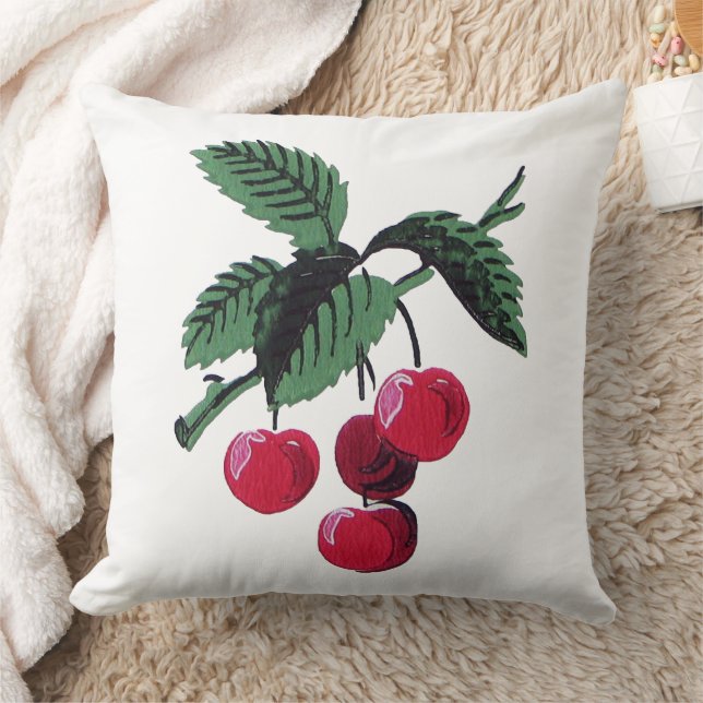 Vintage Cherries Cushion (Blanket)