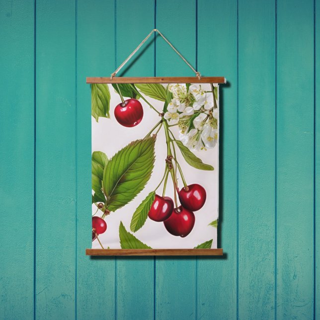 Vintage  cherries  hanging tapestry (Creator Uploaded)