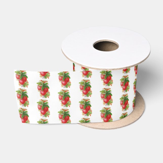 Vintage Cherries Satin Ribbon (Spool)