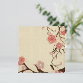 Vintage cherry blossom flowers Invitation (Standing Front)