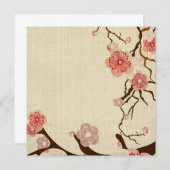 Vintage cherry blossom flowers Invitation (Front/Back)